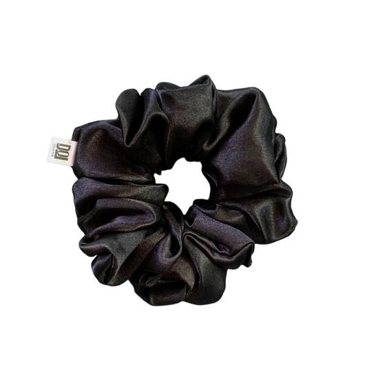 Onyx Silk Scrunchies