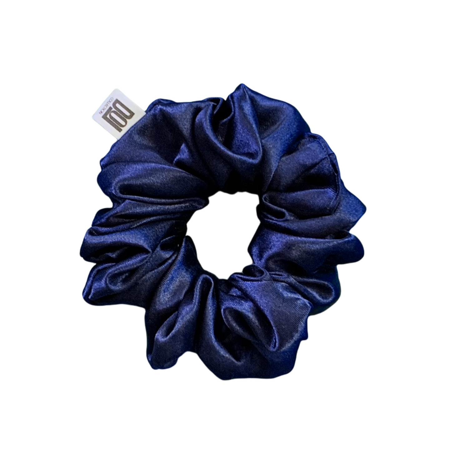 Navy Silk Scrunchies