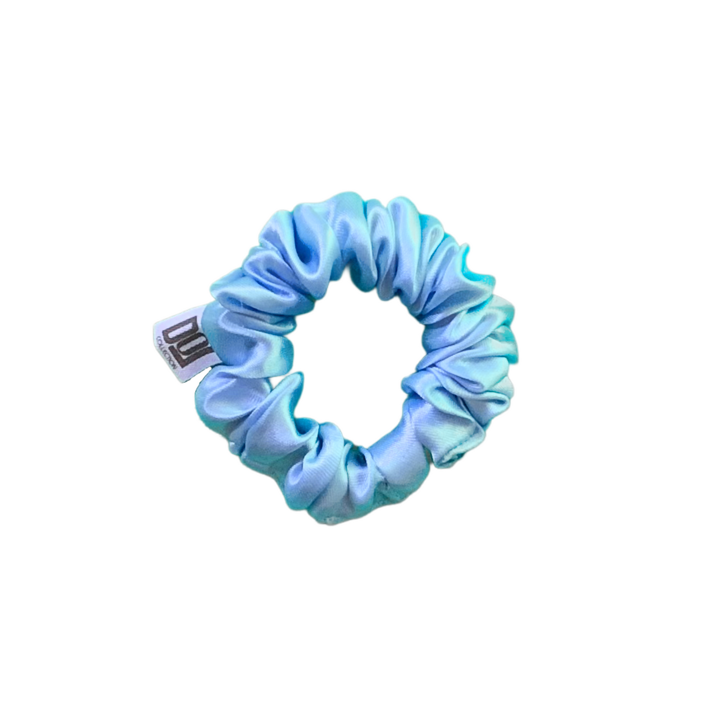 Baby Blue Silk Scrunchies