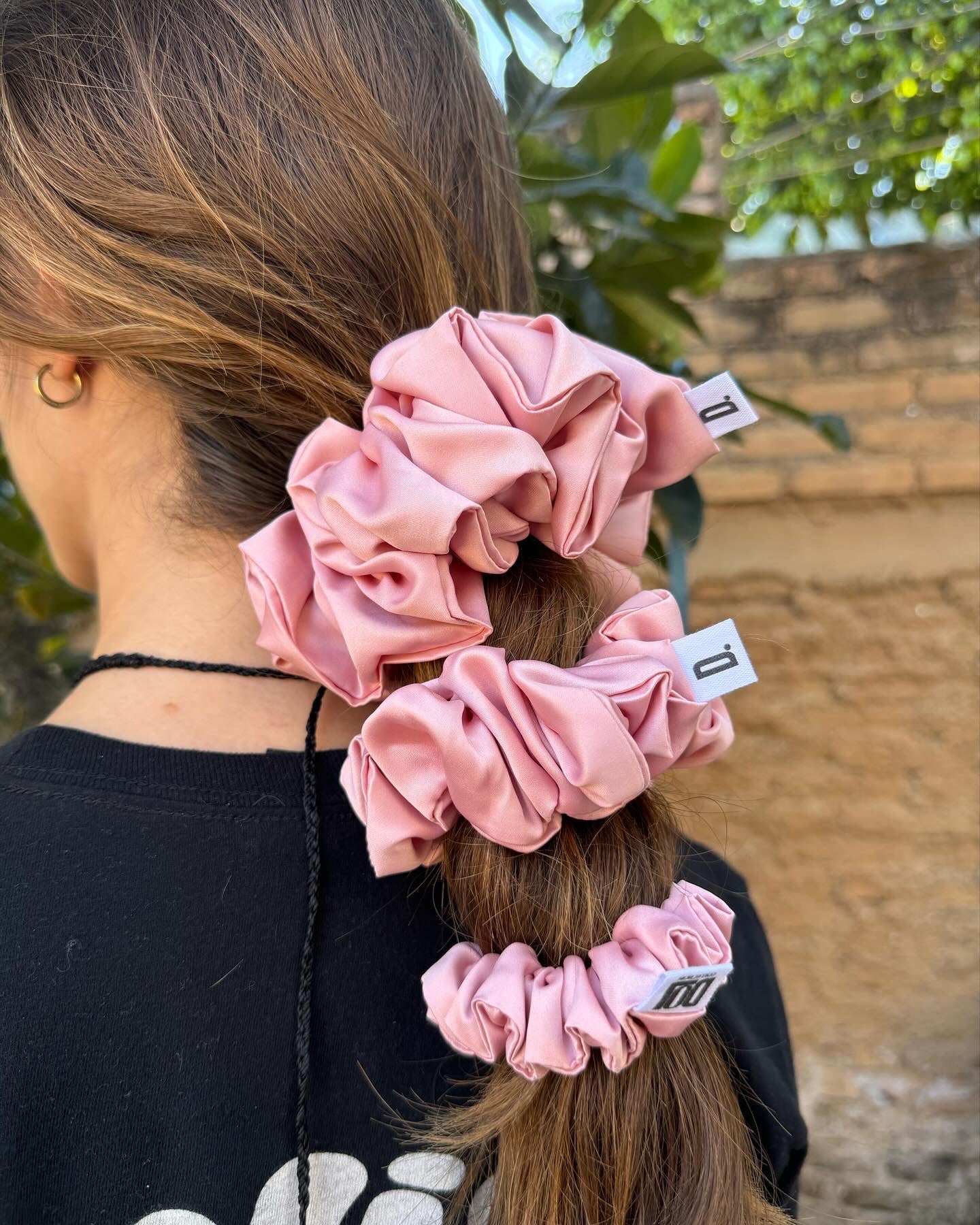 Bubble Gum Silk Scrunchies