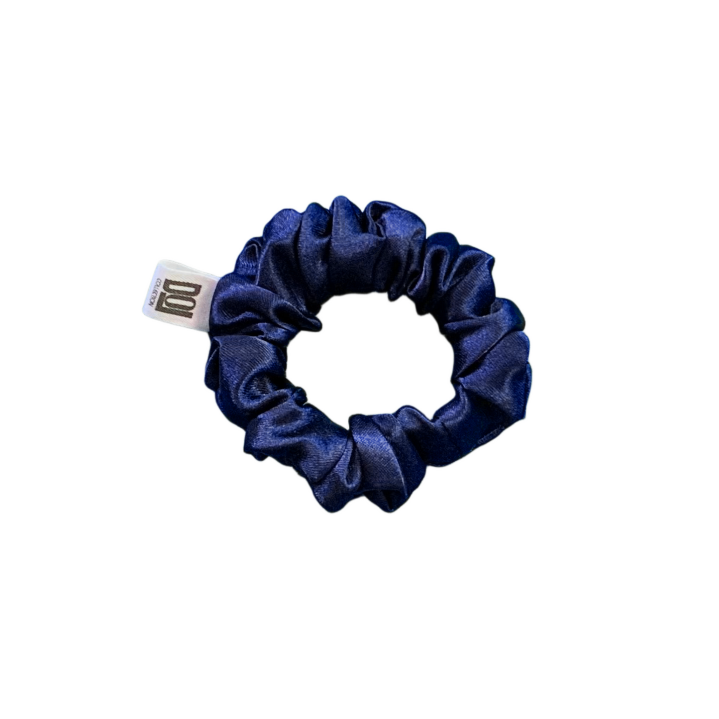 Navy Silk Scrunchies