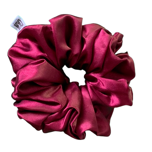 Burgundy Silk Scrunchies