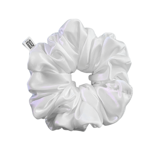 Snow Silk Scrunchies